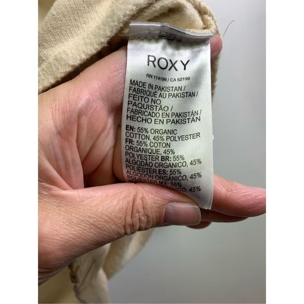Roxy Beige Zip Up Hoodie Jacket Size S - Picture 10 of 10